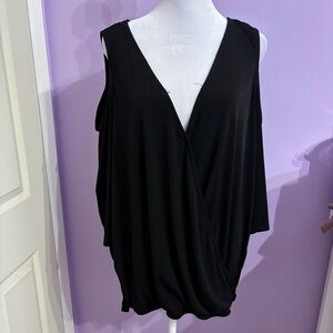 Torrid Black Cold Shoulder Blouse